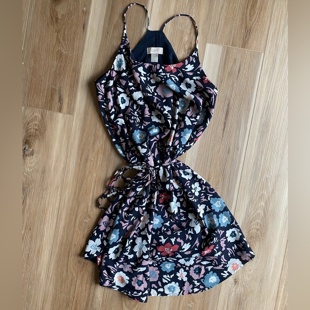 Loft Floral Midi Dress